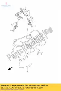 Suzuki 1571017G00 injector assy - Onderkant