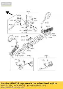 kawasaki 460121328 mango de soporte, upp zr250-b4 - Lado inferior