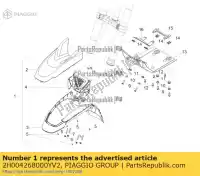 2H004268000YV2, Piaggio Group, parafango ante. assemblea vern c/dec.21 moto-guzzi zgukya00 zgukya00, zgukye00 zgukyua0 850 2021 2022, Nuovo