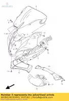 6828018G30AKV, Suzuki, juego de cintas, cowlin suzuki gsx r1000 1000 , Nuevo