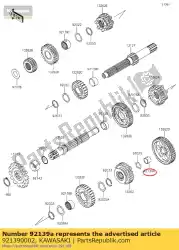 bus klx125caf van Kawasaki, met onderdeel nummer 921390002, bestel je hier online: