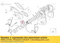 AP8127546, Piaggio Group, Luz traseira. rh aprilia  atlantic 125 200 250 400 2003 2004 2005 2006 2007, Novo