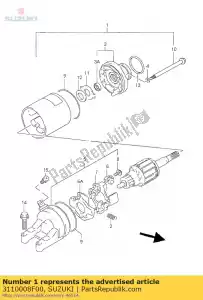 suzuki 3110008F00 motor de arranque - Lado inferior