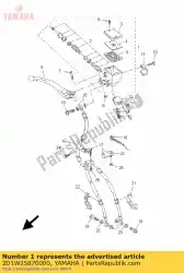 Aqui você pode pedir o subconjunto do cilindro mestre em Yamaha , com o número da peça 2D1W25870000: