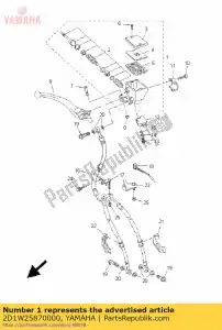 yamaha 2D1W25870000 subconjunto do cilindro mestre - Lado inferior