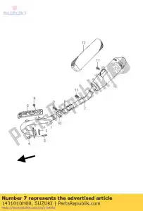 Suzuki 1431010H00 comp de corps, silencieux - La partie au fond