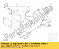 63172316863, BMW, signaleringslicht, blauw bmw  650 850 900 1100 1150 1200 1994 1995 1996 1997 1998 1999 2000 2001 2002 2003 2004 2005 2006 2007 2008 2009 2010 2011 2012 2013, Nieuw