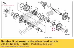 Aquí puede pedir guía, eje final de Honda , con el número de pieza 23645HN8000: