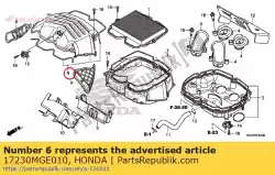 Aquí puede pedir cubierta, filtro de aire de Honda , con el número de pieza 17230MGE010: