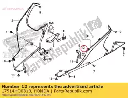 Qui puoi ordinare cuscino, serbatoio da Honda , con numero parte 17514HC0310: