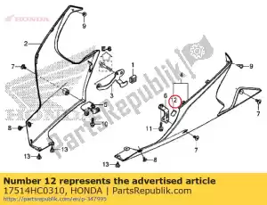 Honda 17514HC0310 cushion, tank - Bottom side