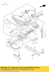 Ici, vous pouvez commander le lampe, licence auprès de Suzuki , avec le numéro de pièce 3591002F00: