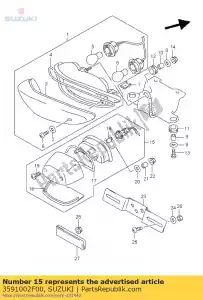 suzuki 3591002F00 lampa, prawo jazdy - Dół