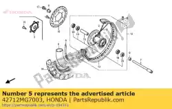 Ici, vous pouvez commander le chambre à air, pneu (bridgestone) auprès de Honda , avec le numéro de pièce 42712MG7003: