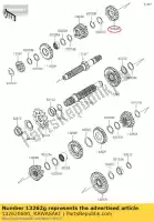 132620600, Kawasaki, versnelling, ingang 5e, 20t kawasaki klx  s t sf w klx250 klx250s klx300r 250 300 , Nieuw