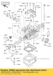 Qui puoi ordinare supporto-carburatore da Kawasaki , con numero parte 160650045: