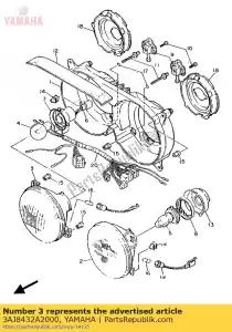 Yamaha 3AJ8432A2000 conjunto de lente - Lado inferior