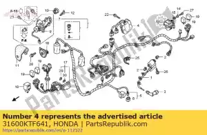 honda 31600KTF641 regulator rectifier assembly - Bottom side