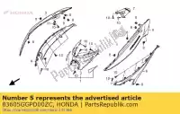 83605GGPD00ZC, Honda, set di copertine, l. parte superiore del corpo honda nsc502wh 502 , Nuovo