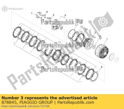 Aprilia 878845, Mozzo frizione, OEM: Aprilia 878845