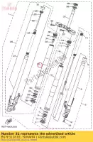 BS7F312610, Yamaha, tube extérieur (gauche) yamaha yzf320a yzfr3 320 , Nouveau