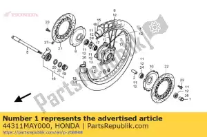 Honda 44311MAY000 collar, fr. lado de la rueda - Lado inferior