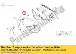 rechter dashboard stekker van Piaggio Group, met onderdeel nummer 86075100XN6, bestel je hier online: