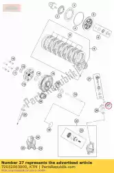 Ici, vous pouvez commander le tuyau d'embrayage auprès de KTM , avec le numéro de pièce 72032063000: