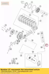 ktm 72032063000 tuyau d'embrayage - La partie au fond