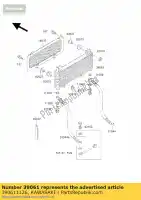 390611126, Kawasaki, radiatore-assy klf300-c1 kawasaki klf 300 2000 2001 2002 2003 2004 2005 2006, Nuovo