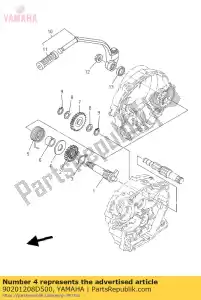 yamaha 90201208D500 washer,plain - Bottom side