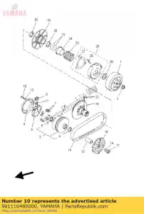 yamaha 901110480000 boulon - La partie au fond