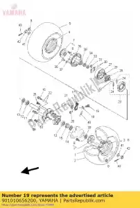 Yamaha 901010656200 boulon (22n) - La partie au fond