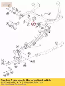 ktm 60303022026 suporte da mola traseiro cpl. - Lado inferior