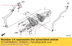 Tutaj możesz zamówić o-ring, 17,4x2,9 od Honda , z numerem części 91304HN8003: