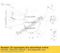 Qui puoi ordinare staffa di supporto del cavo da Piaggio Group , con numero parte 643403: