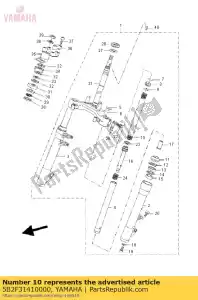 yamaha 5B2F31410000 veer voorvork - Onderkant