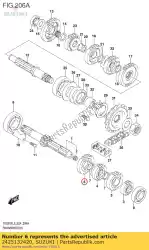 Here you can order the gear,5th drive from Suzuki, with part number 2425132420: