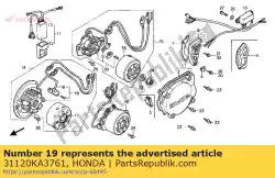 Here you can order the no description available at the moment from Honda, with part number 31120KA3761: