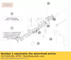 Tutaj możesz zamówić w? Asny. Man. 400-530 xc-w / exc 2011 od KTM , z numerem części 3211601EN: