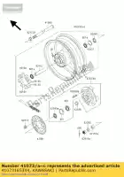 410731653X4, Kawasaki, wheel-assy, ??rr, f.red kawasaki zx9r ninja e zx 9r 900 , Novo