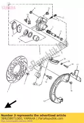 Ici, vous pouvez commander le étrier assy (gauche) auprès de Yamaha , avec le numéro de pièce 3BN2580T1000: