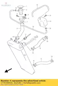 Suzuki 1779348E00 suporte, conduta - Lado inferior