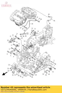 yamaha 1D7134640000 mangueira, óleo 1 - Lado inferior