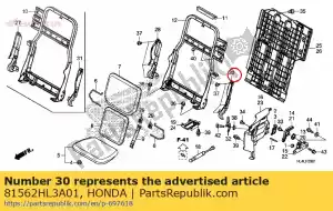 honda 81562HL3A01 couverture, g. rr. ressort de siège - La partie au fond