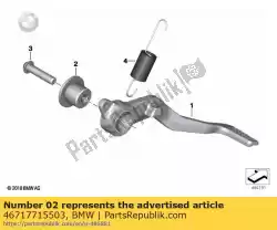 Here you can order the bushing from BMW, with part number 46717715503: