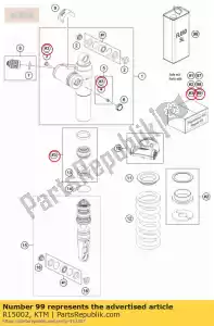 ktm R15002 kit de reparación junta 05 - Lado inferior