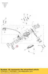 Here you can order the cable bracket seat lock from Triumph, with part number T2505617: