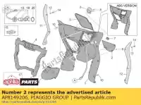 AP8149206, Piaggio Group, Griglia vano portaoggetti aprilia  scarabeo 500 2003 2004 2005 2006, Nuovo