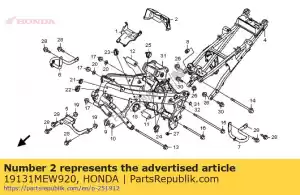 Honda 19131MEW920 guarda, rr. aquecer - Lado inferior